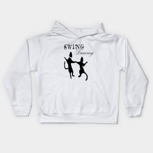 funny cats swing Kids Hoodie